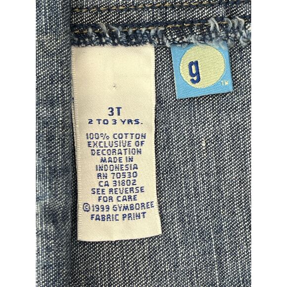 Vintage 1999 Gymboree Blue Jean Overalls Robot 3T - Picture 8 of 10